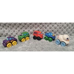 Lot 5 Hasbro Tonka LIL CHUCK & FRIENDS Soft rubber Trucks Duck Fire Cars Maisto